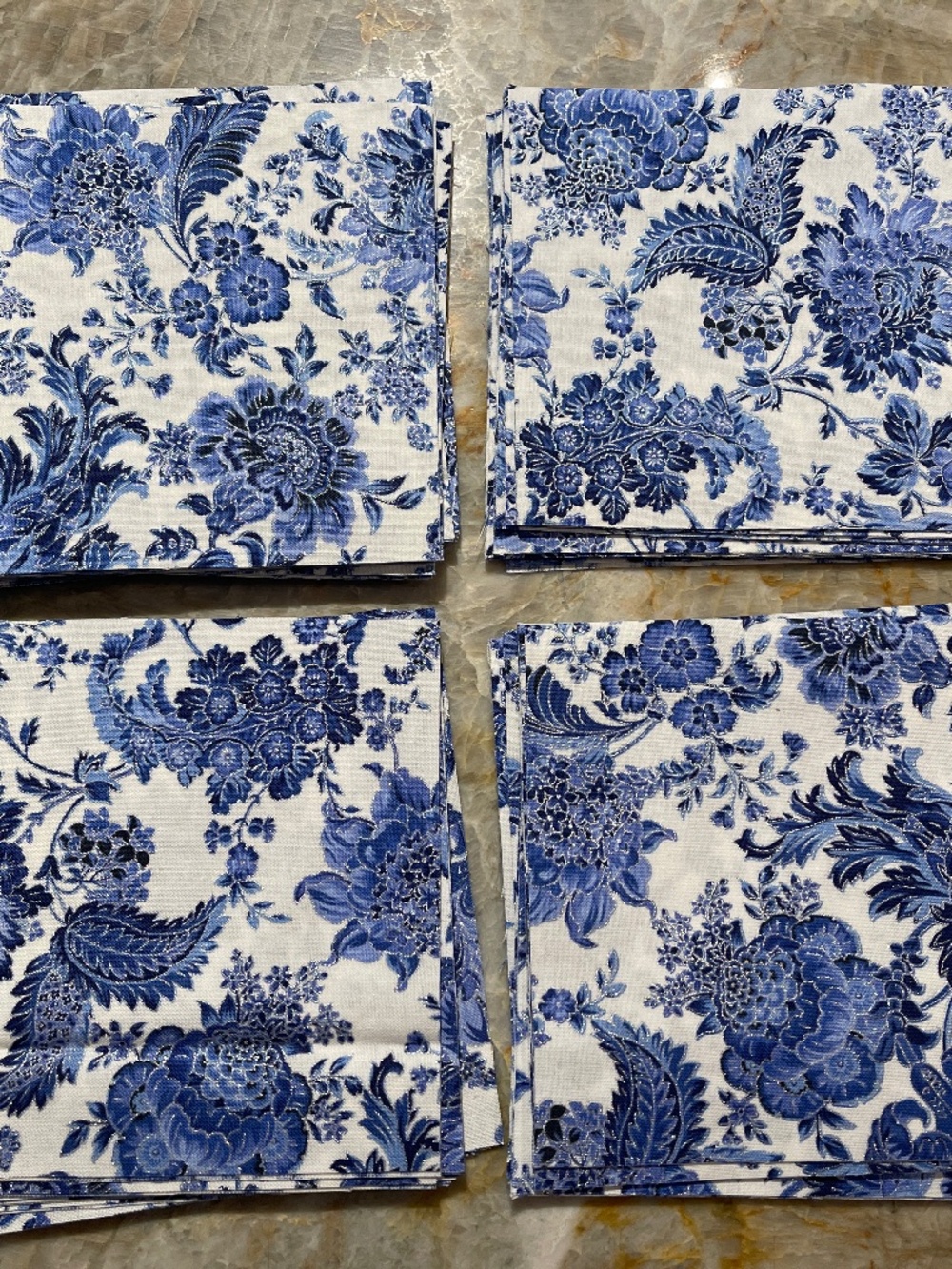 5" Inch Quilt Squares 278 Count Cotton Blue